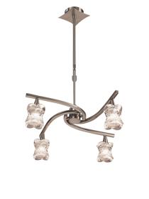 Rosa Satin Nickel Ceiling Lights Mantra Multi Arm Fittings